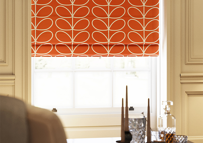 Orla Kiely Jumbo Linear Stem, Persimmon - Twist&Fit Roman Blind - Image 5
